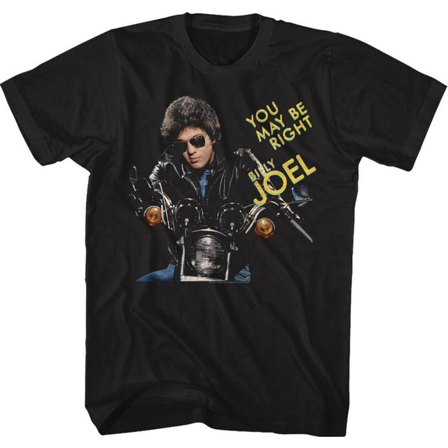 Billy Joel You May Be Right Song Single Album Cover Artwork Men's Unisex Black Fashion T-shirt