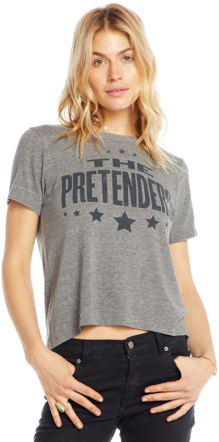 The Pretenders T-shirt - Band Logo | Women's Gray Vintage Fashion Shirt ...