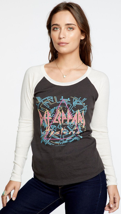 Def Leppard Concert Vintage Fashion Raglan T Shirt By Chaser