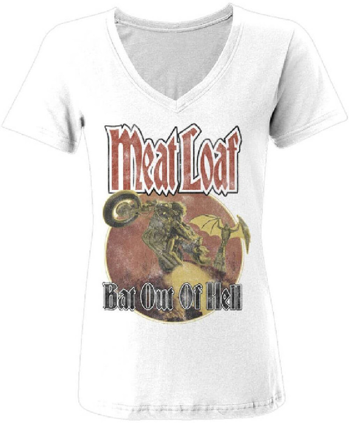 Meat Loaf Bat Out of Hell Album Cover Women's Tshirt Rocker Rags