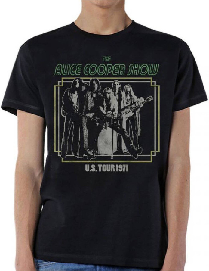 Alice Cooper Show US Tour 1971 Men’s Black T-shirt | Rocker Rags