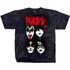 Kiss Band Members Faces Men's Unisex Black and Gray Tie-Dye T-shirt