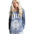 Miller Lite Beer Logo Women's Blue Vintage Style Fashion Sweatshirt by Recycled Karma - front 1
