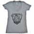 Centuride Live Inside Our Minds Corello Logo and Slogan Women's Gray V-Neck Fashion T-shirt by Corello - front