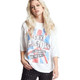 Sex Pistols Anarchy in the UK Women's White Vintage Fashion 3/4 Sleeve T-shirt by Recycled Karma - front 1