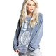 Miller Lite Beer Logo Women's Blue Vintage Style Fashion Sweatshirt by Recycled Karma - left