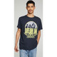 Aerosmith Band Members Image, Logo and Dream On Song Title Men's Blue Fashion T-shirt by Chaser - front 1