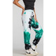 Chaser Brand Women's Green White and Black Tie Dye Premium Fashion Joggers Sweatpants - side 2