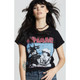 Wham! Last Christmas Song Single Album Cover Artwork Women's Black Vintage Fashion T-shirt by Recycled Karma - front 2