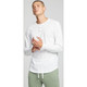 Chaser Brand Men's White Long Sleeve Henley Fashion T-shirt - front 2