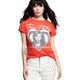 Tom Petty and the Heartbreakers American Girl Women's Red Vintage Fashion T-shirt by Recycled Karma - front