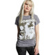 Blondie Tracks Across America Tour 1982 Women's Gray Vintage Fashion Concert T-shirt by Recycled Karma - front
