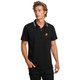 Rolling Stones Tongue Lips Logo Men's Black Polo Shirt by Chaser Brand - right