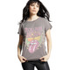 Rolling Stones 1978 Concert Facility Crew Women's Gray Vintage Fashion T-shirt by Recycled Karma - front close up