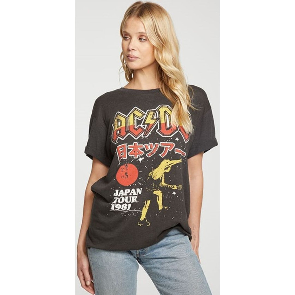 AC/DC ACDC Embroidered Logo Women's Sweatshirt by Chaser