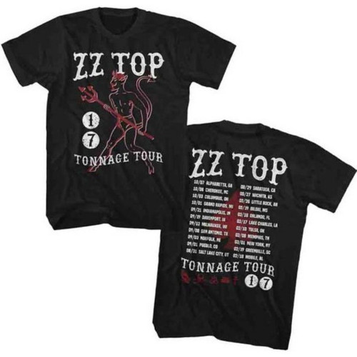 ZZ Top Tonnage Tour 2017 Men's Unisex Concert T-shirt - Rocker Rags