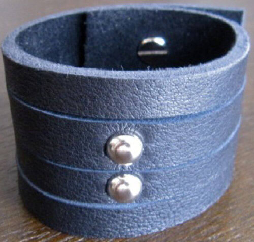Details about   S368 Double Wrap Round Metal Studs Vintage Leather Bracelet Wristband Cuff BLACK 