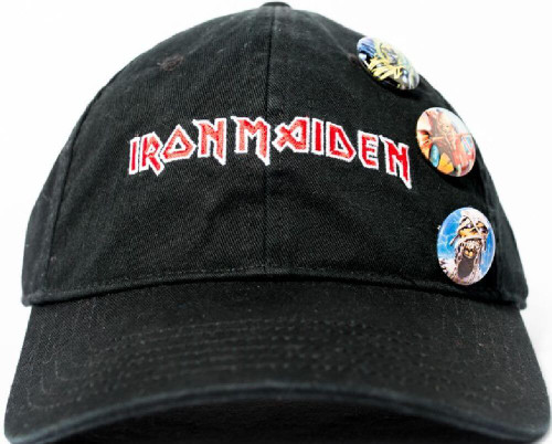 Iron Maiden Baseball Cap with Eddie the Head Buttons | Rocker Rags