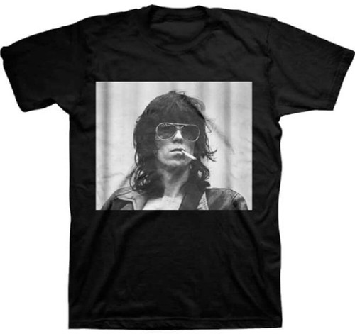 Rolling Stones Keith Richards Guitarist Smoking Photograph T-shirt
