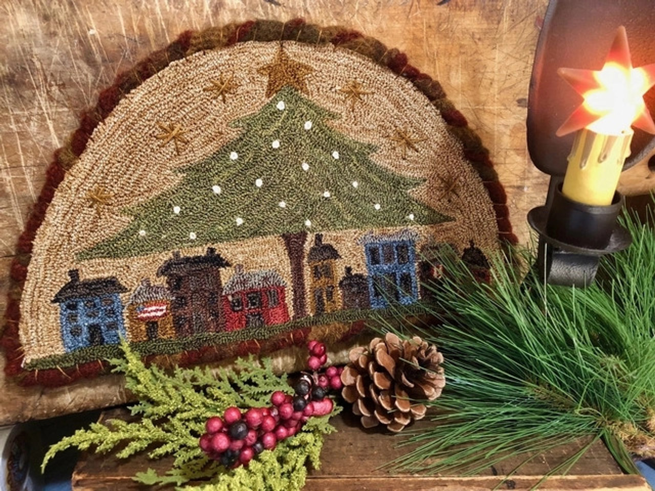 Christmas Village Punch Needle Pattern