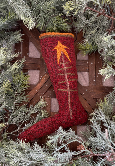 Elf Stocking Punch Needle Pattern