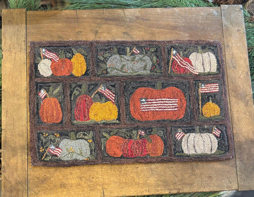 Flags n' Pumpkins Punch Needle Pattern