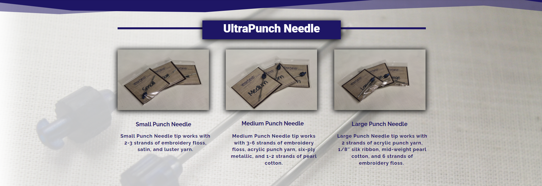 Ultra Punch Needle Set w/ Extra Threaders - 03472292726055555555