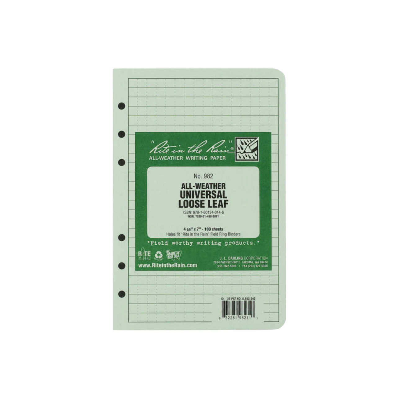 T043 RITE IN THE RAIN LOOSE LEAF PAPER