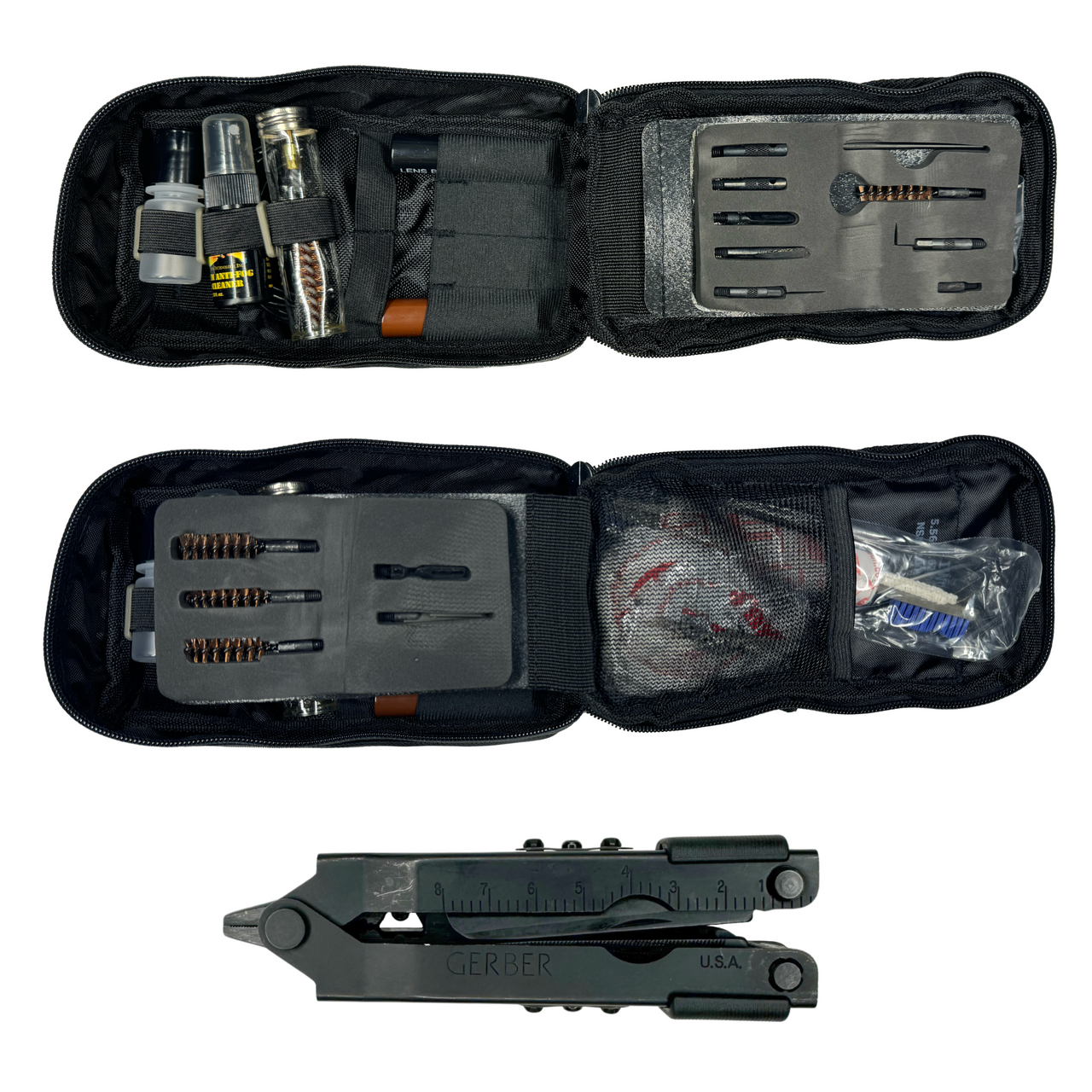 T044 OTIS IMPROVED WEAPONS CLEANING KIT, NOT IN ORIGINAL PACKAGING