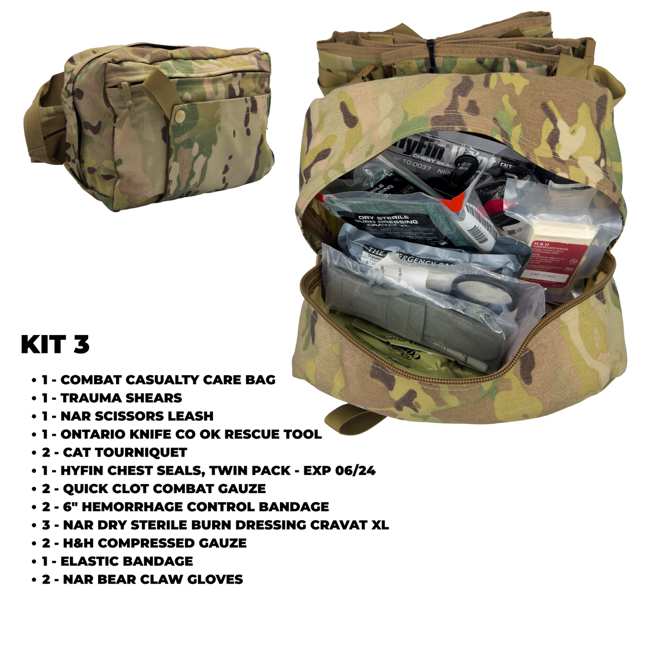 T070 COMBAT CASUALTY CARE CLS TRAINING KIT BAGS