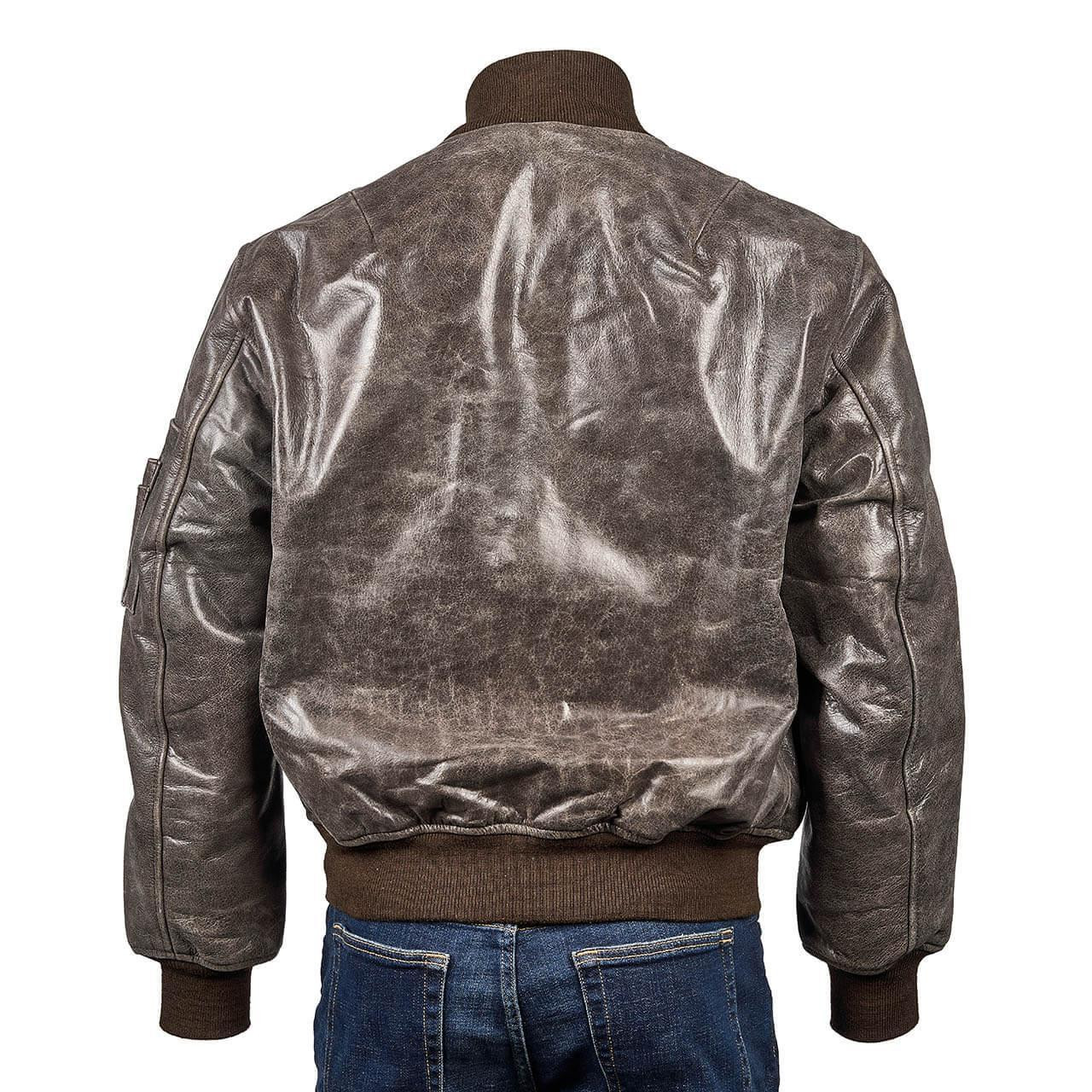 J03 LEATHER MA-1 LEATHER FLIGHT JACKET