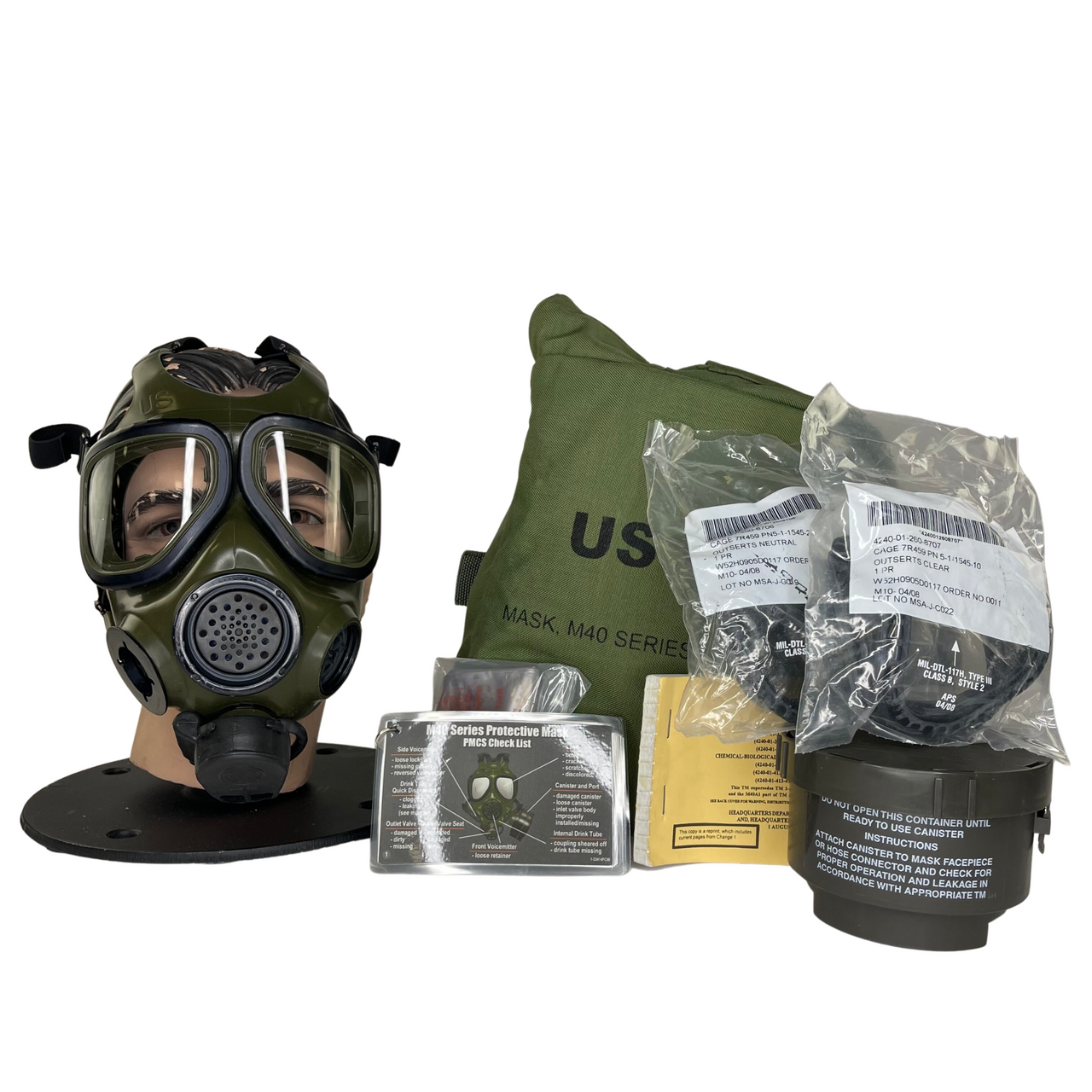 GM150 M40 SERIES G.I. ISSUE GAS MASK, MEDIUM