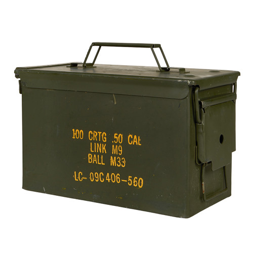 50340 G.I. ISSUE USED .50 CAL AMMO CAN