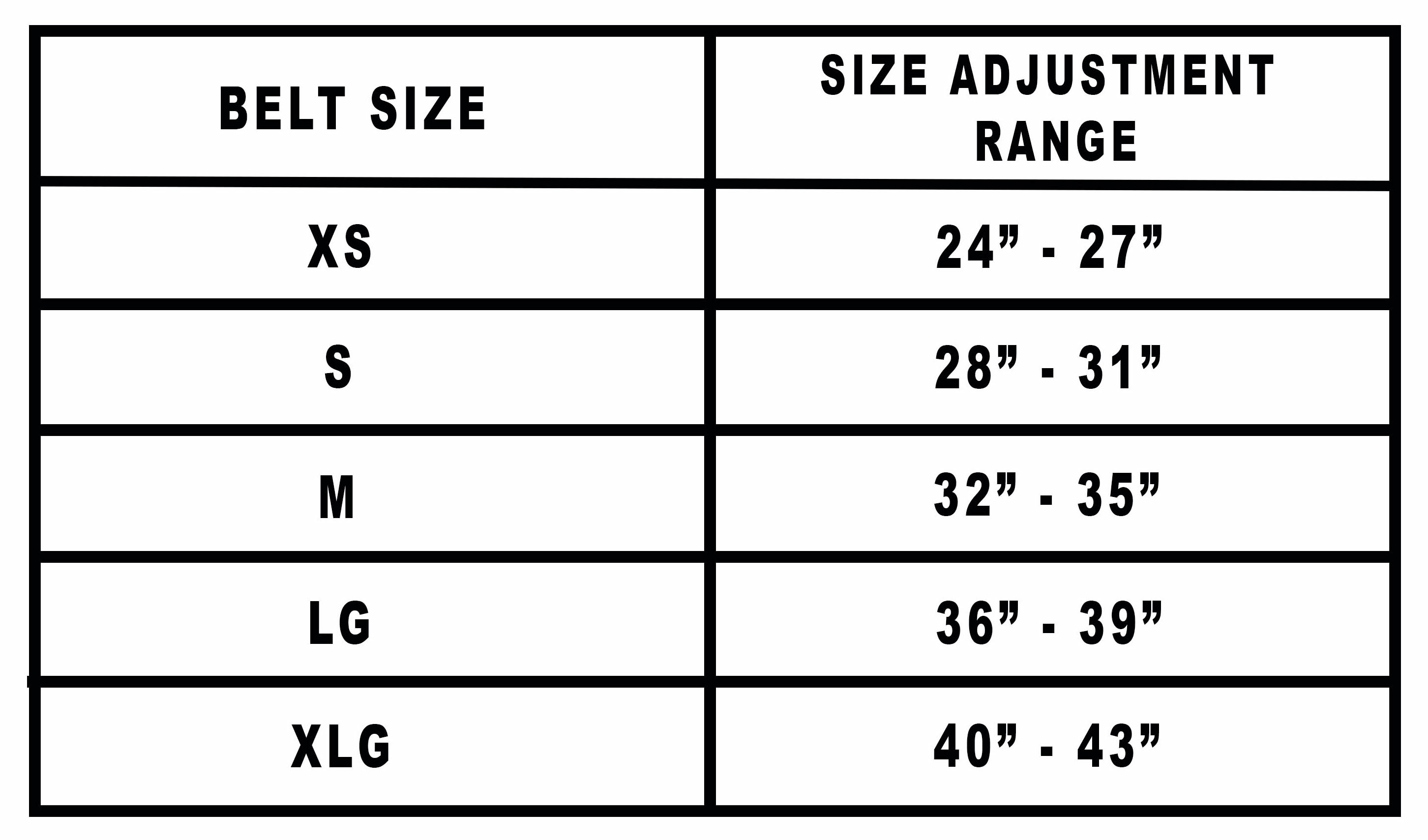 in cm womens belt size chart