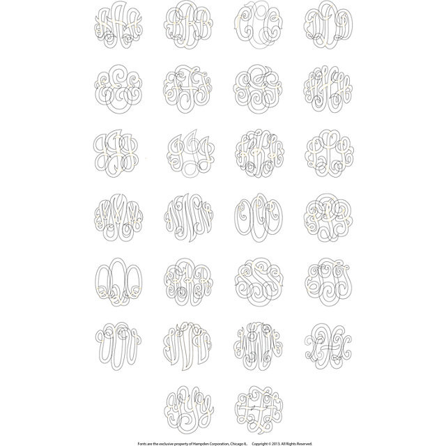 Script Monogram: Sterling Silver on 16" Chain