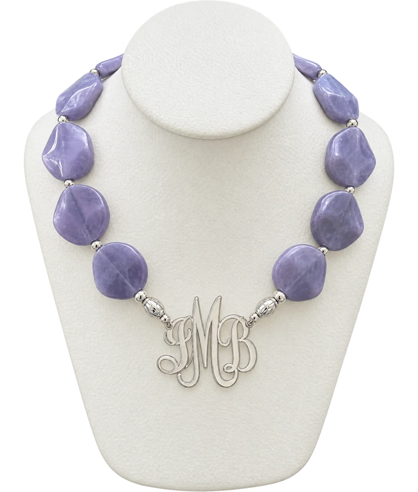Lavender Round Flat Necklace