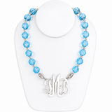 Swarovski Aquamarine Necklace accented with Sterling Silver