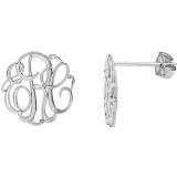 Monogram Stud Earrings