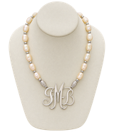 Shell Pearl Nugget Necklace: Blush