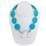 Turquoise (Magnesite) Round Flat Necklace