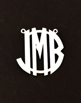 So-U 40mm Circle Block Monogram w/Magnetic Clasp