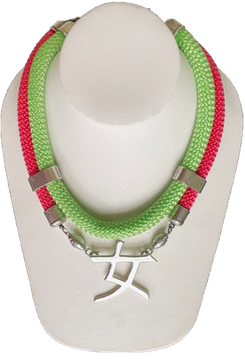 Double Cord: Hot Pink & Lime Green