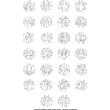 Script Monogram: Sterling Silver on 18" Chain