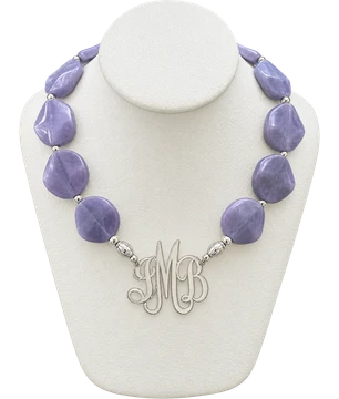 Lavender Round Flat Necklace