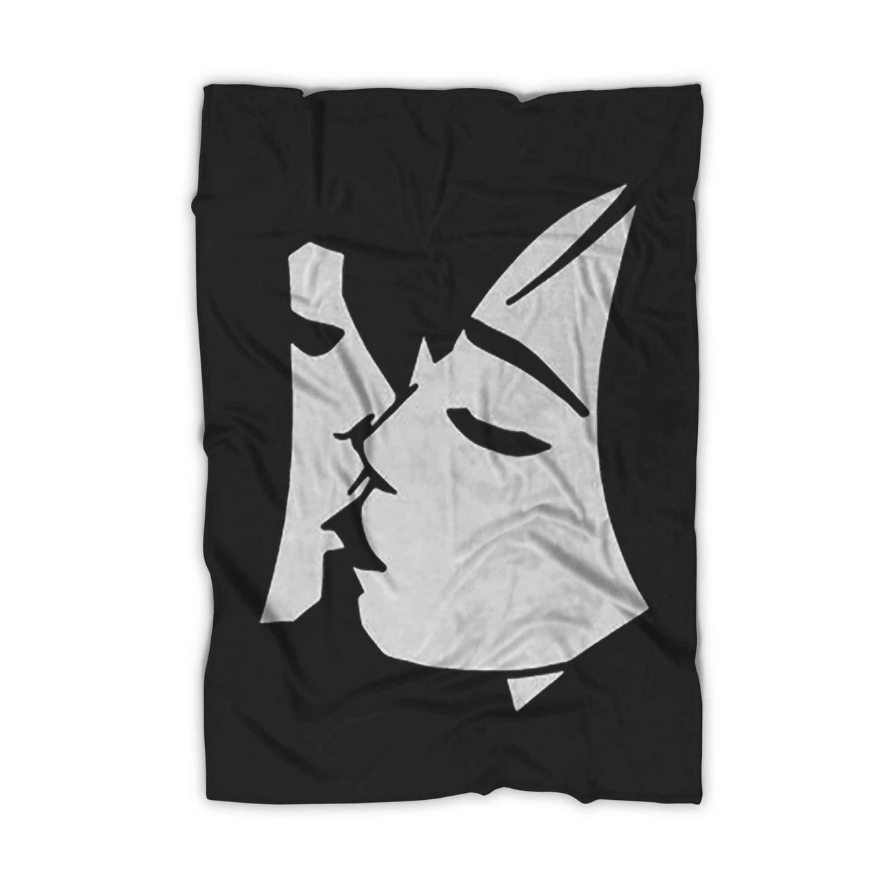 Lesbian Kissing Portrait Blanket lesbian-kissing-portrait-blanket