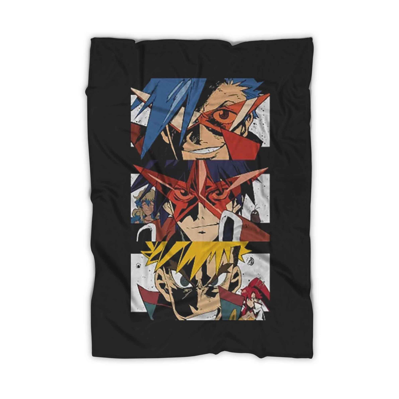 Vintage Style Gurren Lagann Anime Kamina Simon Gurren Lagann Yoko Blanket