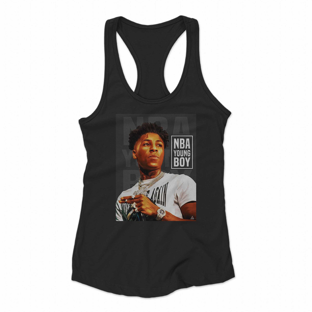 Nba Young Boy Never Broke Again Women Racerback Tank Tops