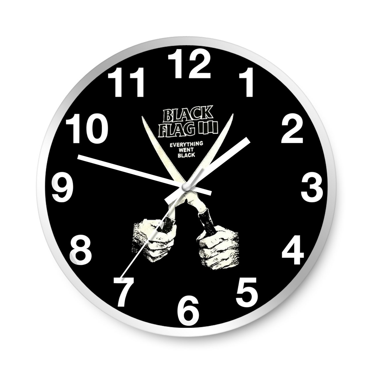 Black Flag Punk Rock Band Wall Clocks