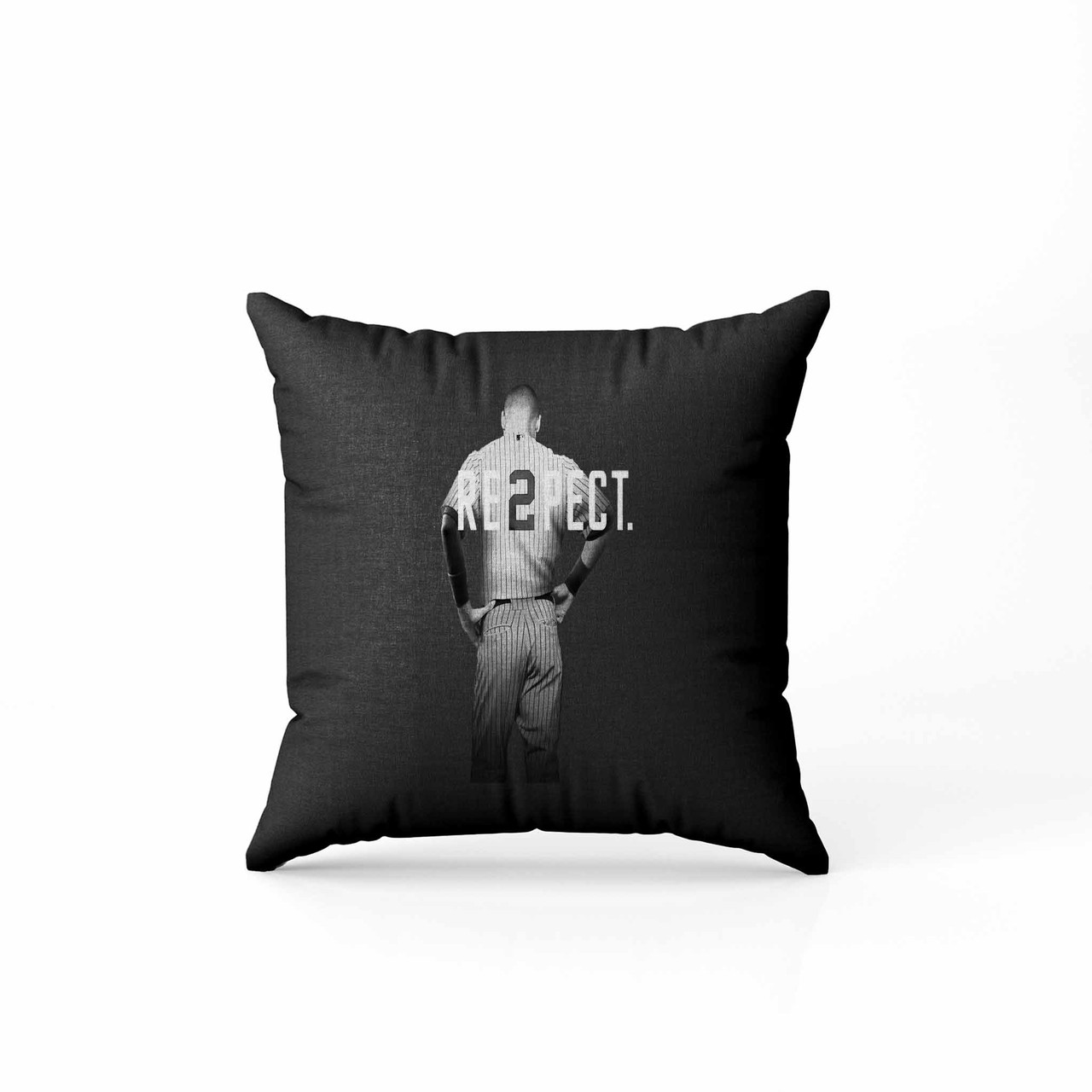 Respect Derek Jeter Re2Pect 2 On Back New York Uniform Mj Baseball White  Pillow Case Cover