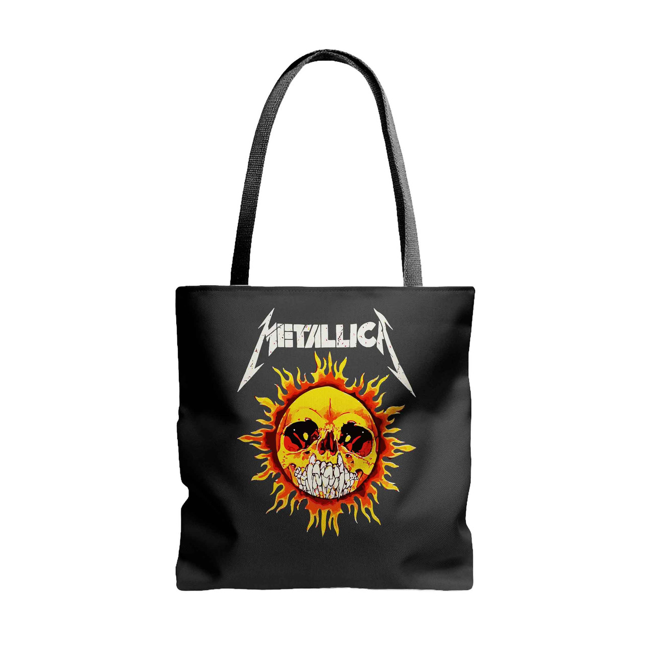 Pushead Metallica Flame Skullrock Band Posters Metallica Tattoo Tote Bags